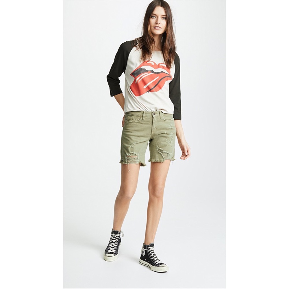SIWY WHITNEY BF SHORTS SIDE ZIP ARMY GREEN